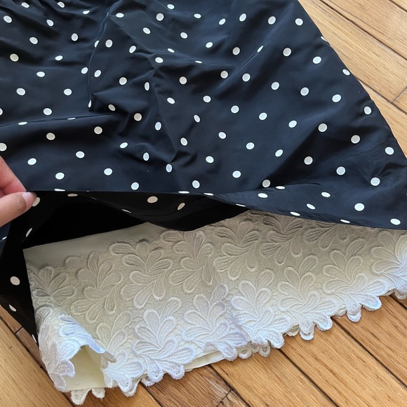 Carol Mignon | Black and White Polkadot Strapless Dress Sz S - Picture 2 of 9